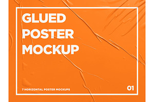 Glued Paper Poster Mockup Pack