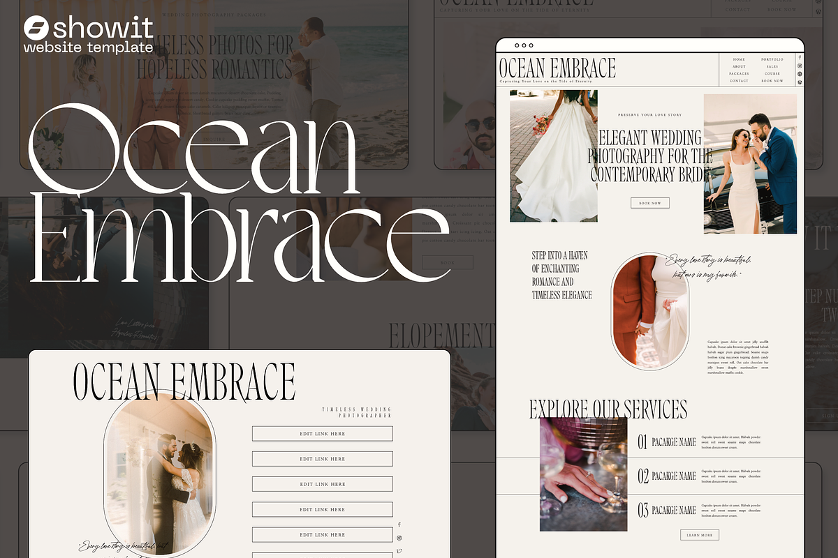 Ocean Embrace Showit Web Template, a WordPress Template by Divinely Guided Studio (Photo 1 of 7)