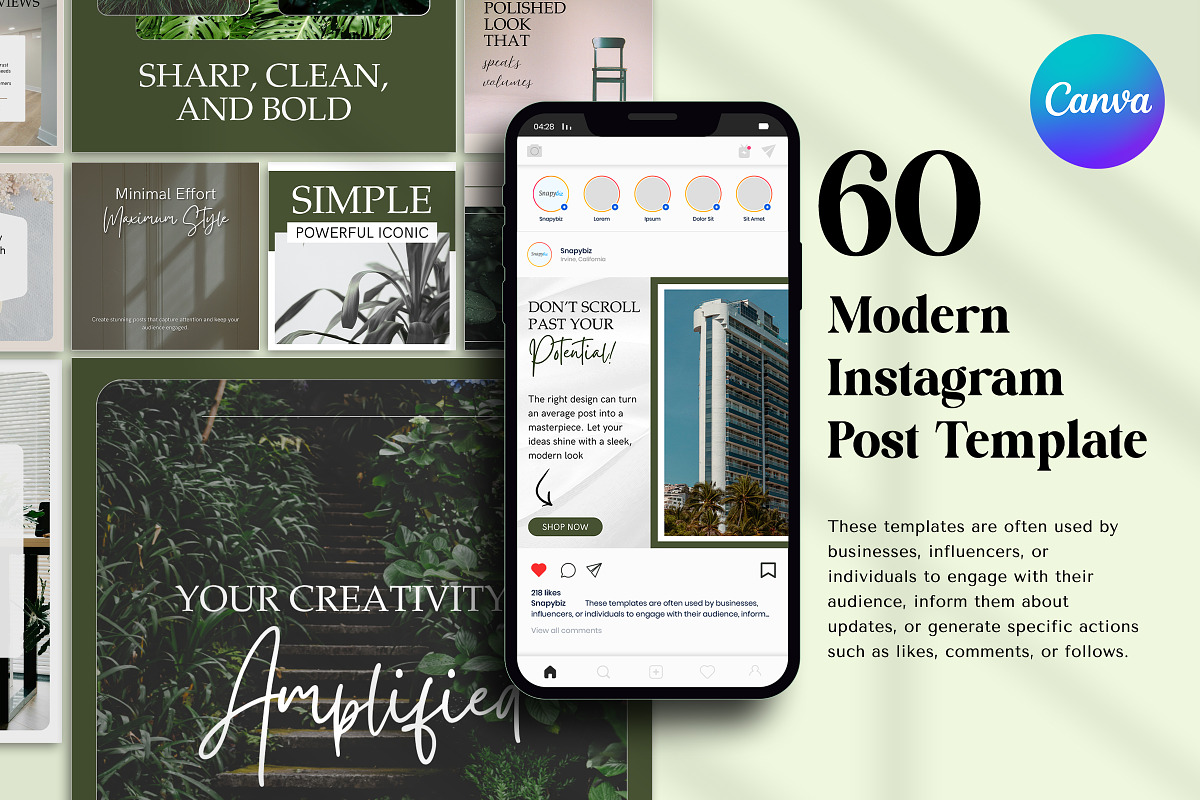 Modern Instagram Canva Post Template preview 6
