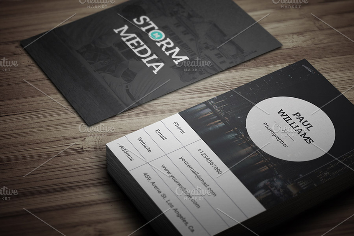 Photography Business Card, a Business Card Template by PSD Storm (Photo 2 of 5)