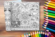 Alien Sci Fi Coloring Pages Bundle, a Brochure Template by LA Design (Thumbnail 10 of 10)