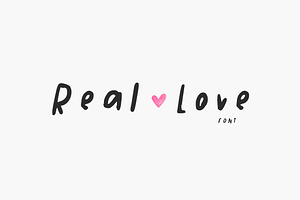 Real Love Whimsical Handwritten Font, a Sans Serif Font by pixelcolours