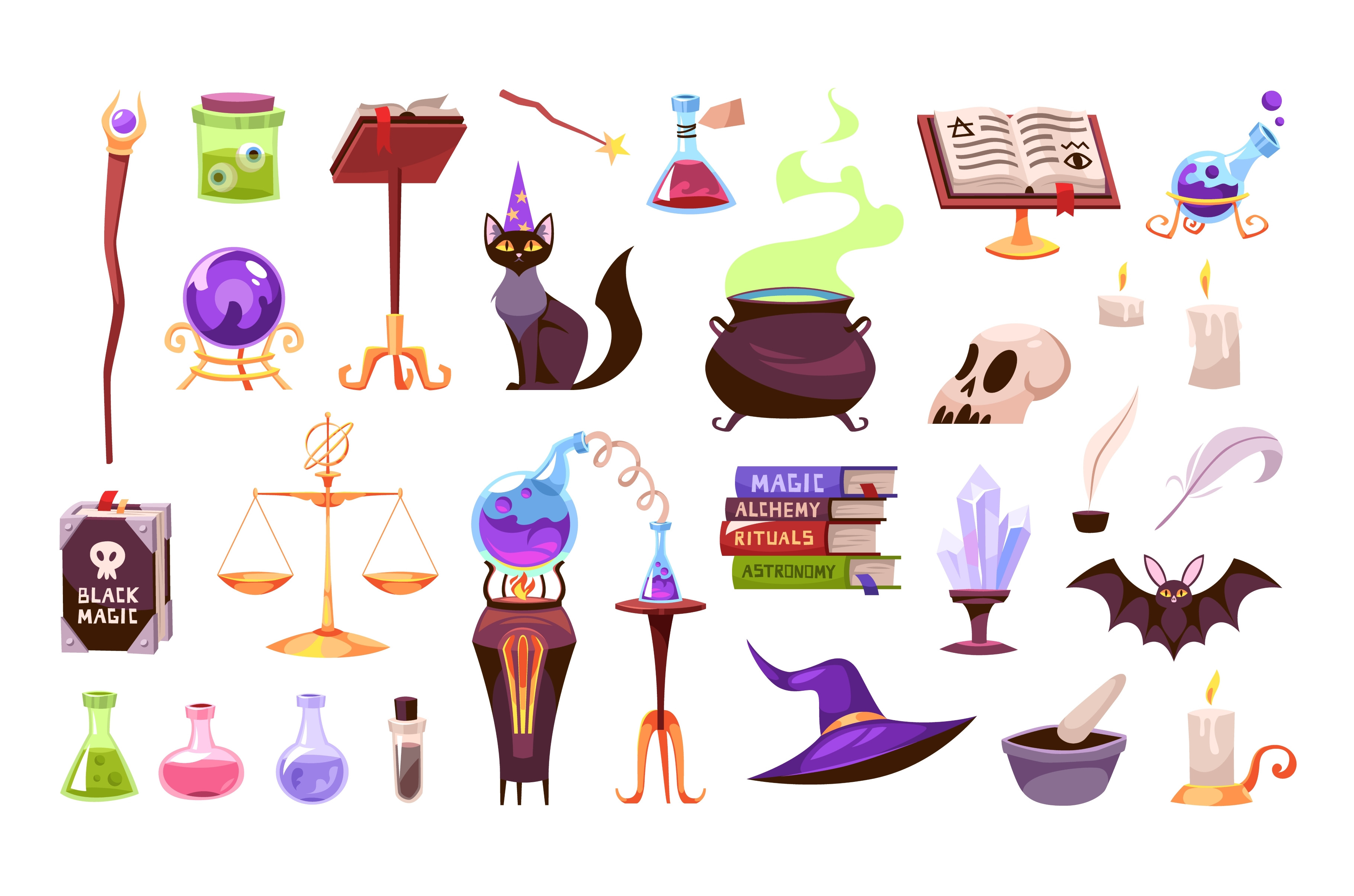 Magic Tools Wizards Equipment And by Yummybuum  Creative Market
