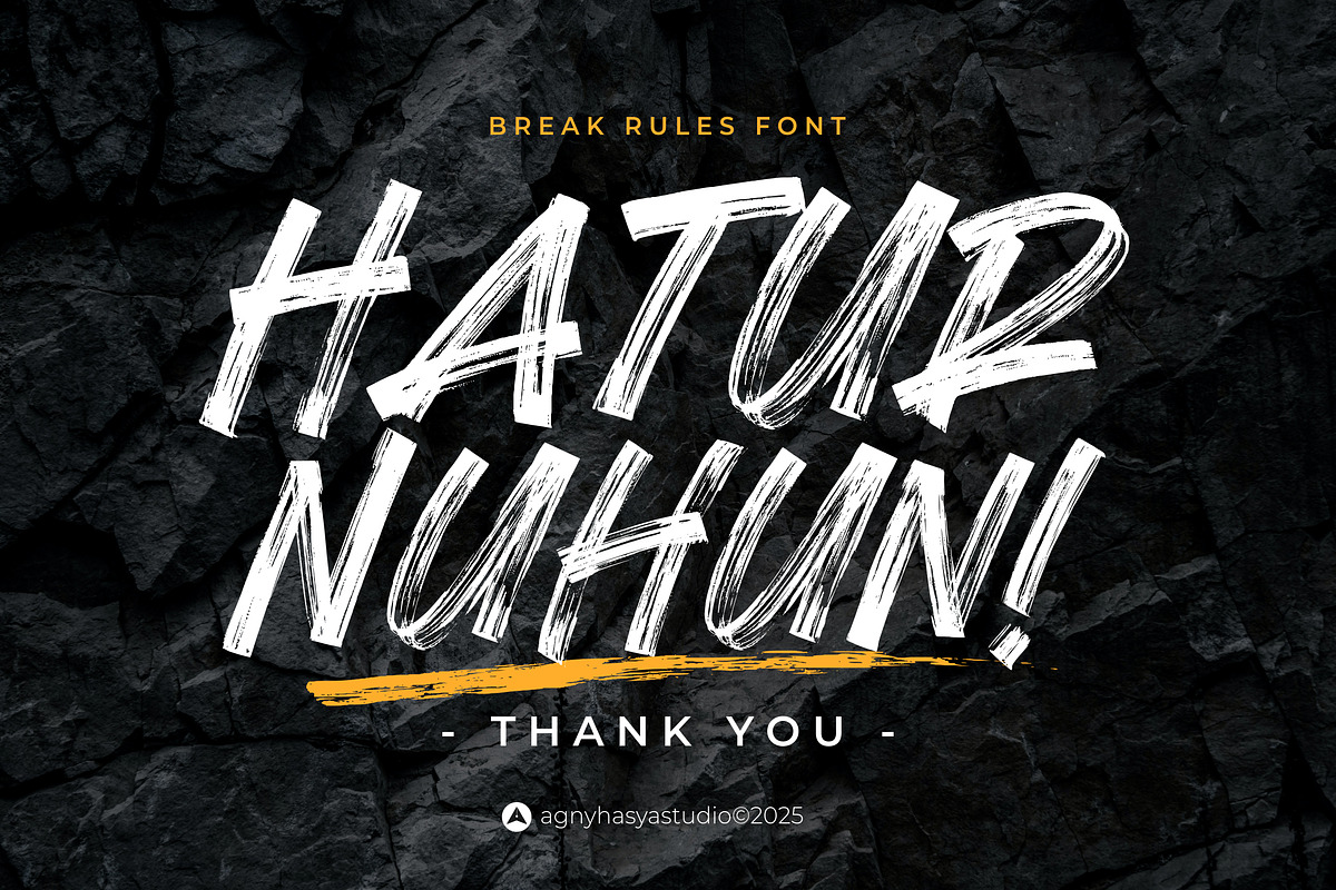 Break Rules, a Handwritten Font by agnyhasyastudio (Photo 13 of 13)