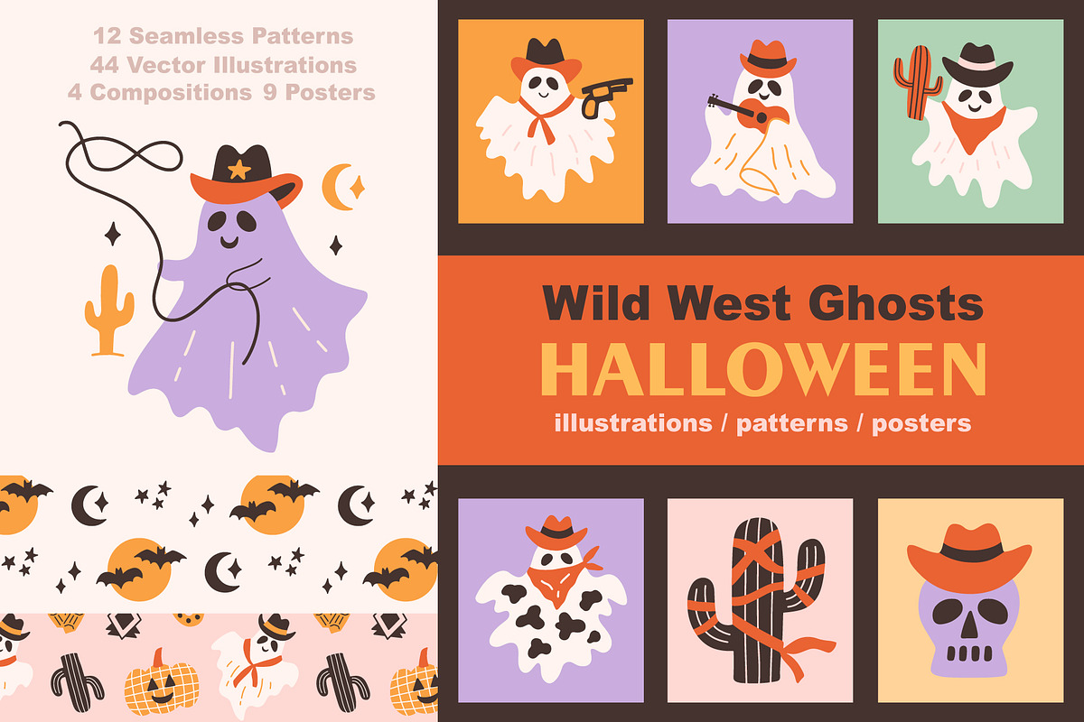 Wild West Halloween Collection + SVG, a Graphic by Katrinelly (Photo 1 of 9)