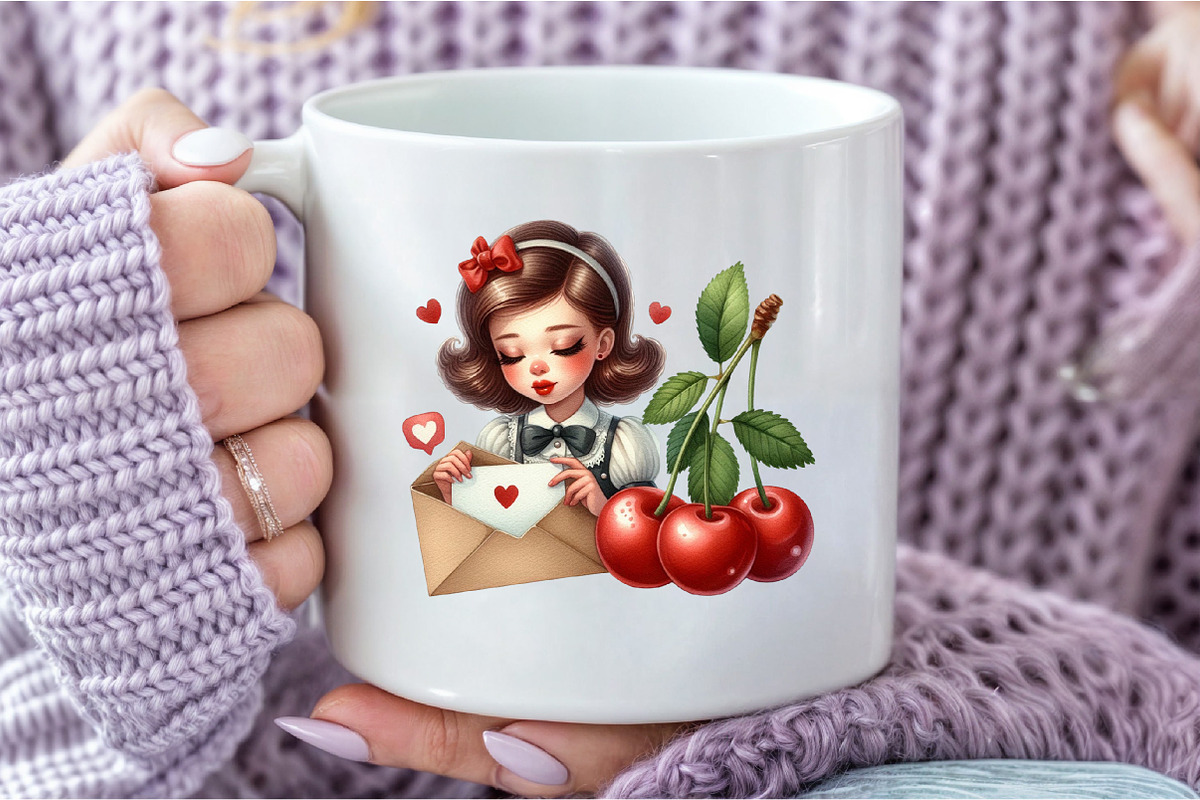 Cherry Girl Sublimation, an Illustration by DreamCafeArt (Photo 7 of 8)