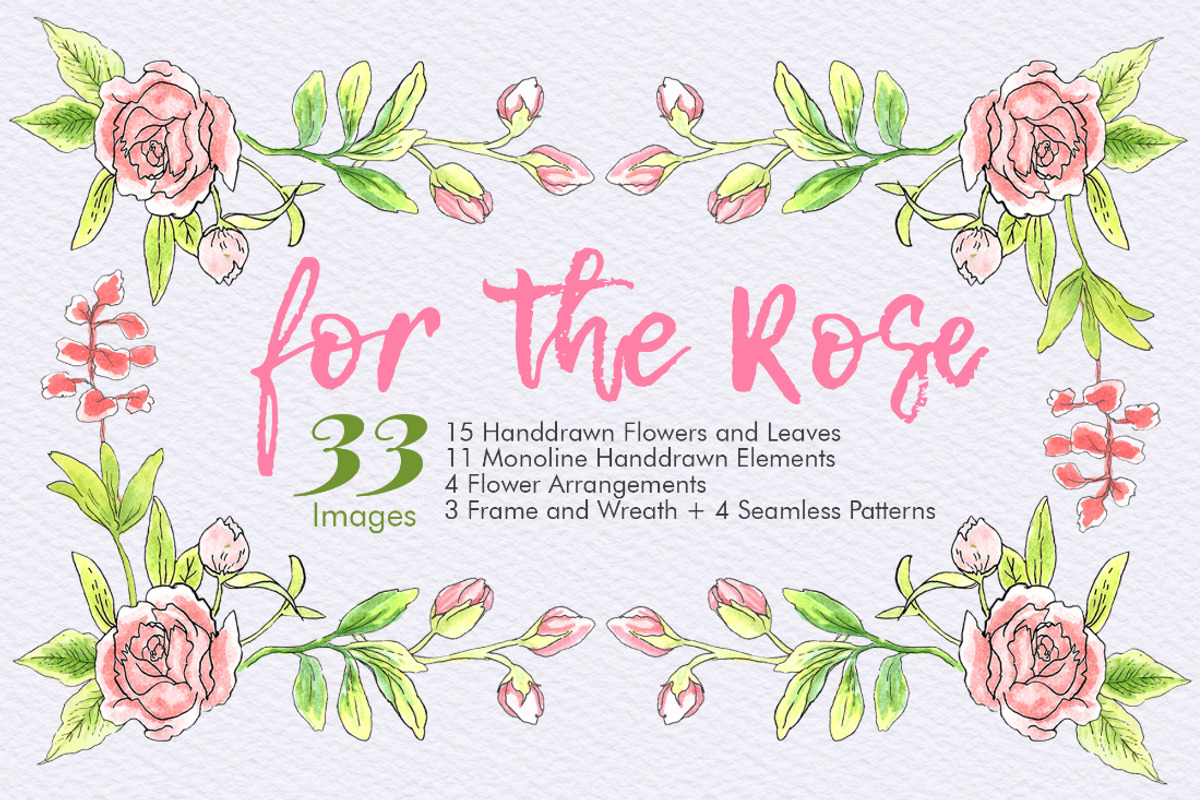 For The Rose - Handdrawn Flowers, an Illustration by clairedelune (Photo 1 of 6)