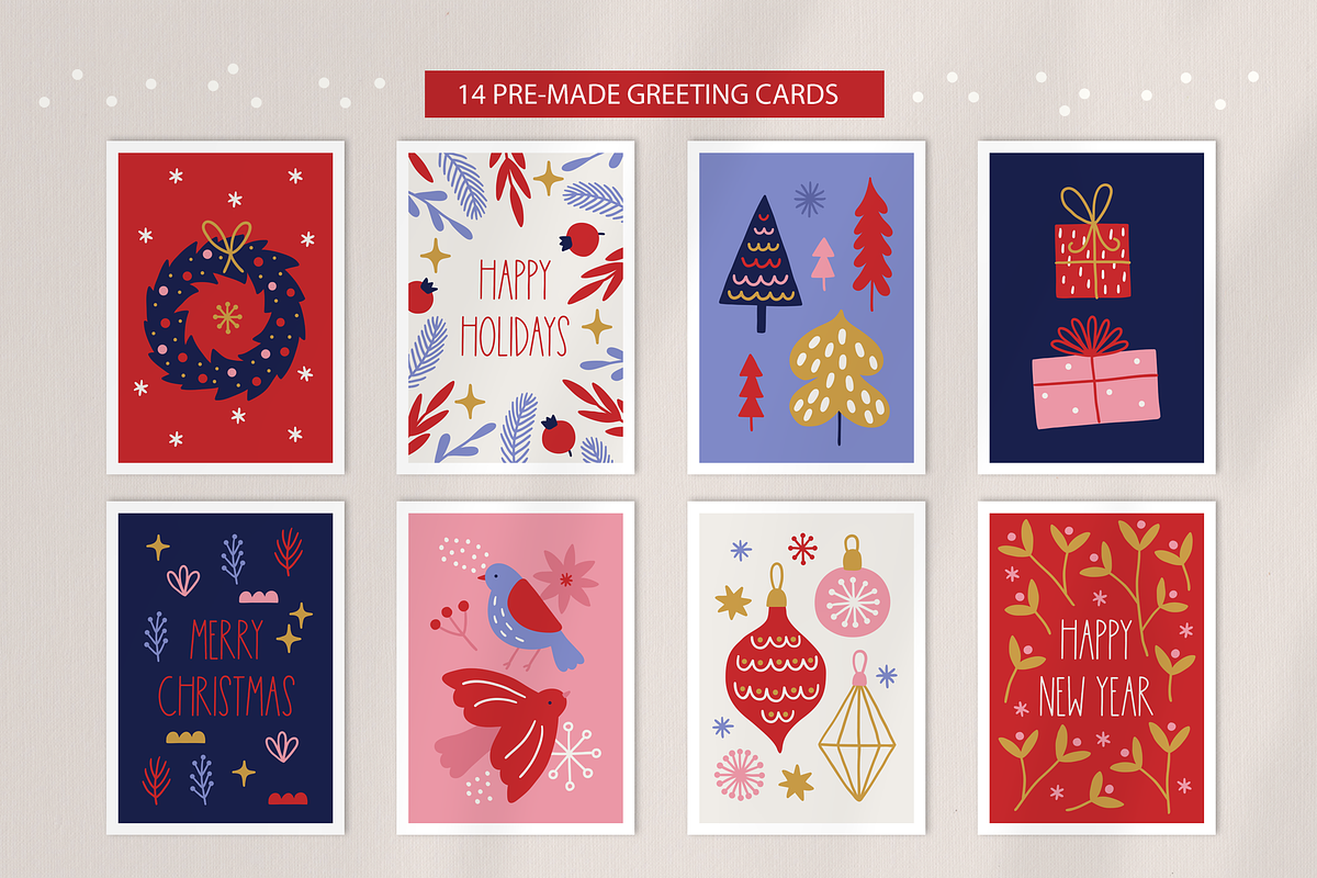 Cheerful Christmas Kit, a Seasonal Illustration by miumiu (Photo 10 of 15)
