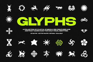 Urban Glyphs. 35 Creature Logo Marks, an Object Graphic by pixelbuddha.net