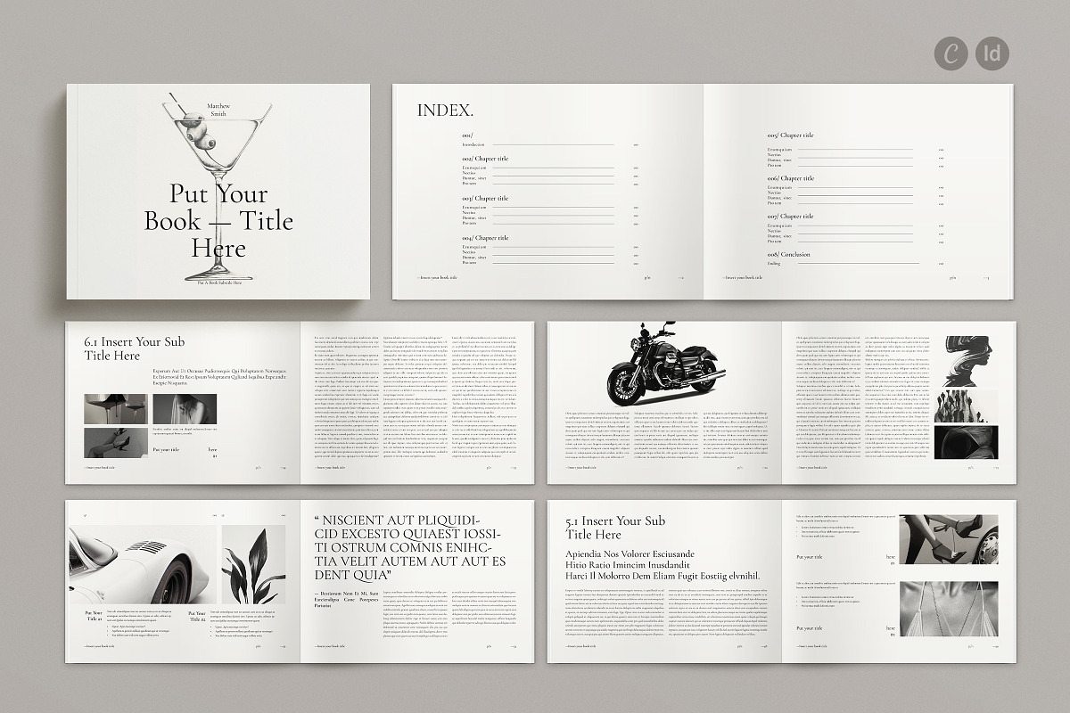 Book Title Layout Landscape Template, a Brochure Template by ArtisanaAura (Photo 1 of 23)