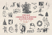 Vintage Christmas Illustrations Vol1, a Seasonal Illustration by Seaquint (Thumbnail 1 of 6)
