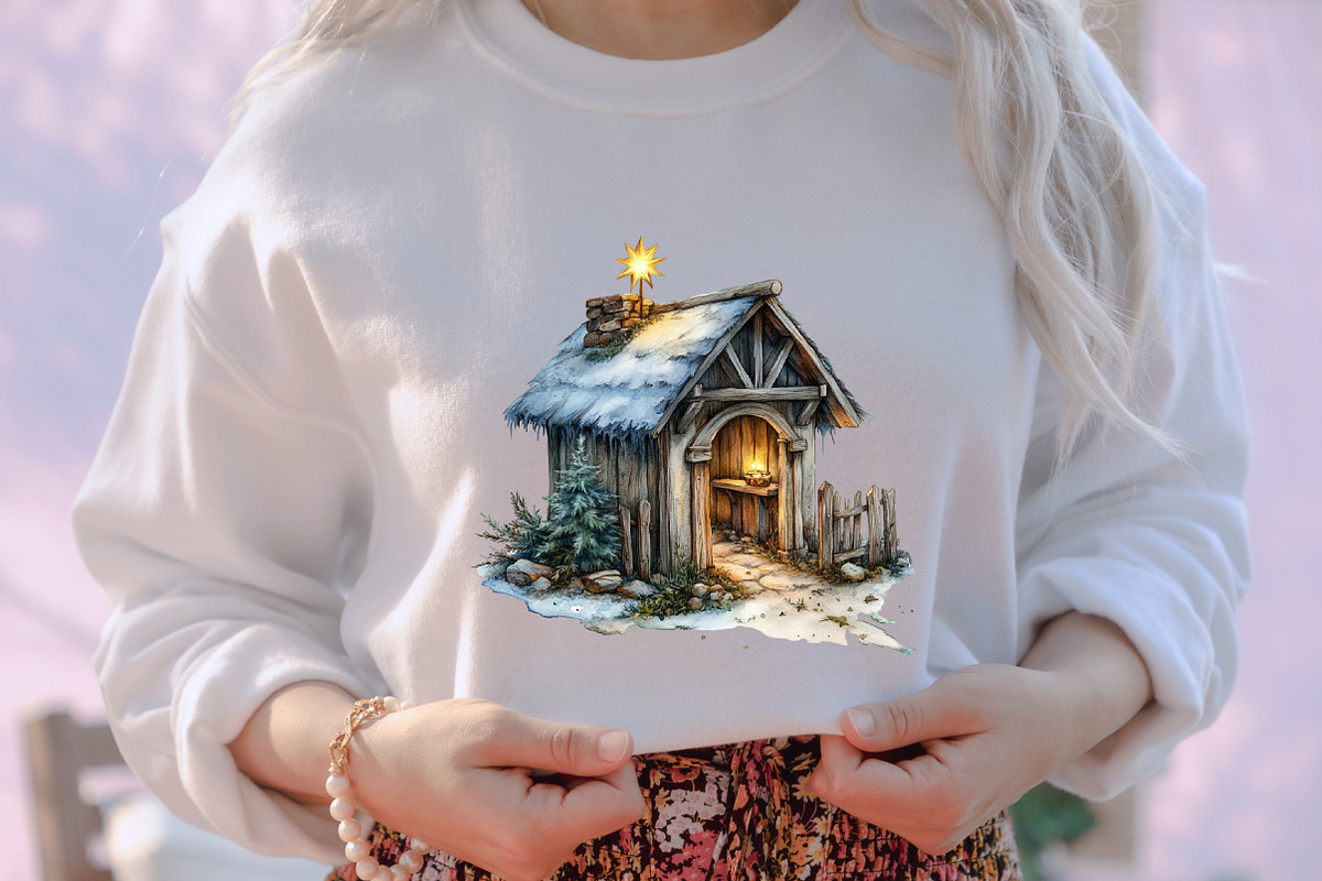 Watercolor Nativity Scene Clipart, an Illustration by designcity5 (Photo 5 of 5)