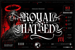 Royal Hatred Typeface, a Blackletter Font by alit design