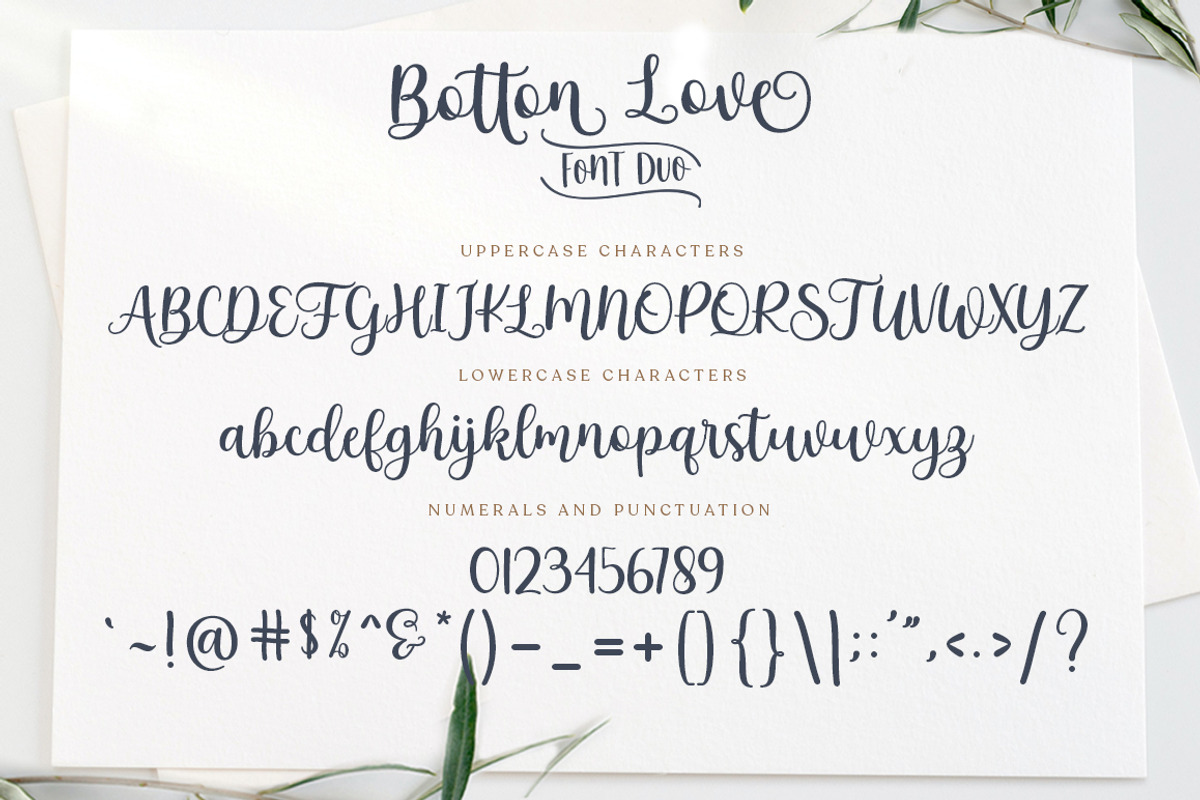 Botton Love Script Font DUO, a Script Font by Zane Studio (Photo 6 of 7)