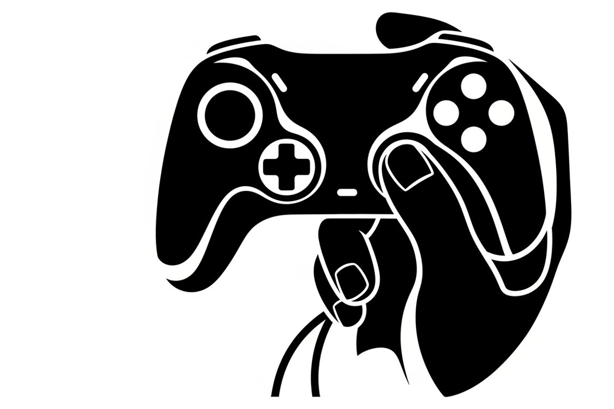 set of gaming controller silhouettes, an Illustration by Amazin_art (Photo 21 of 41)