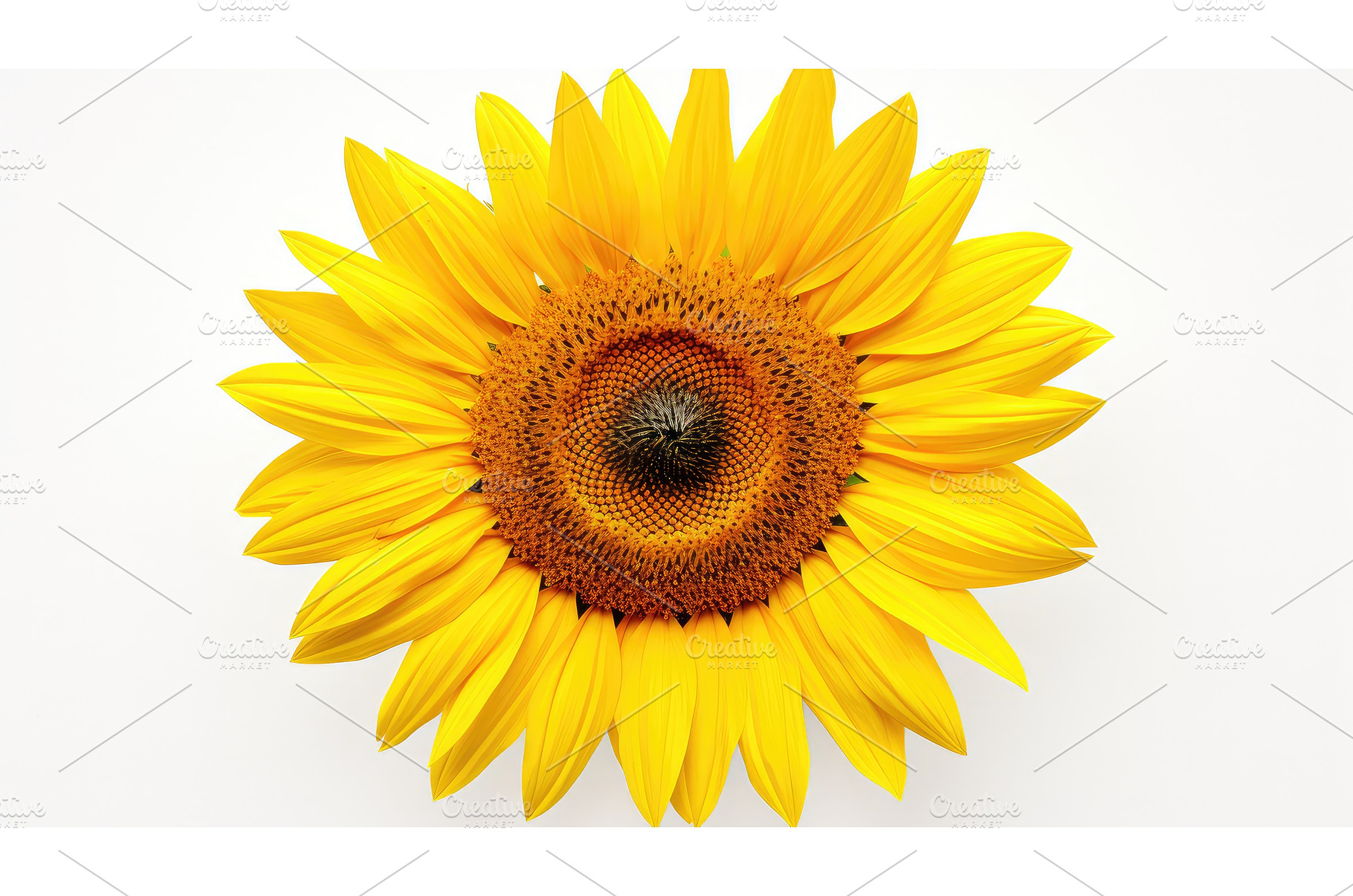 flower sunflower white background ai, a Nature Photo by pikepicture
