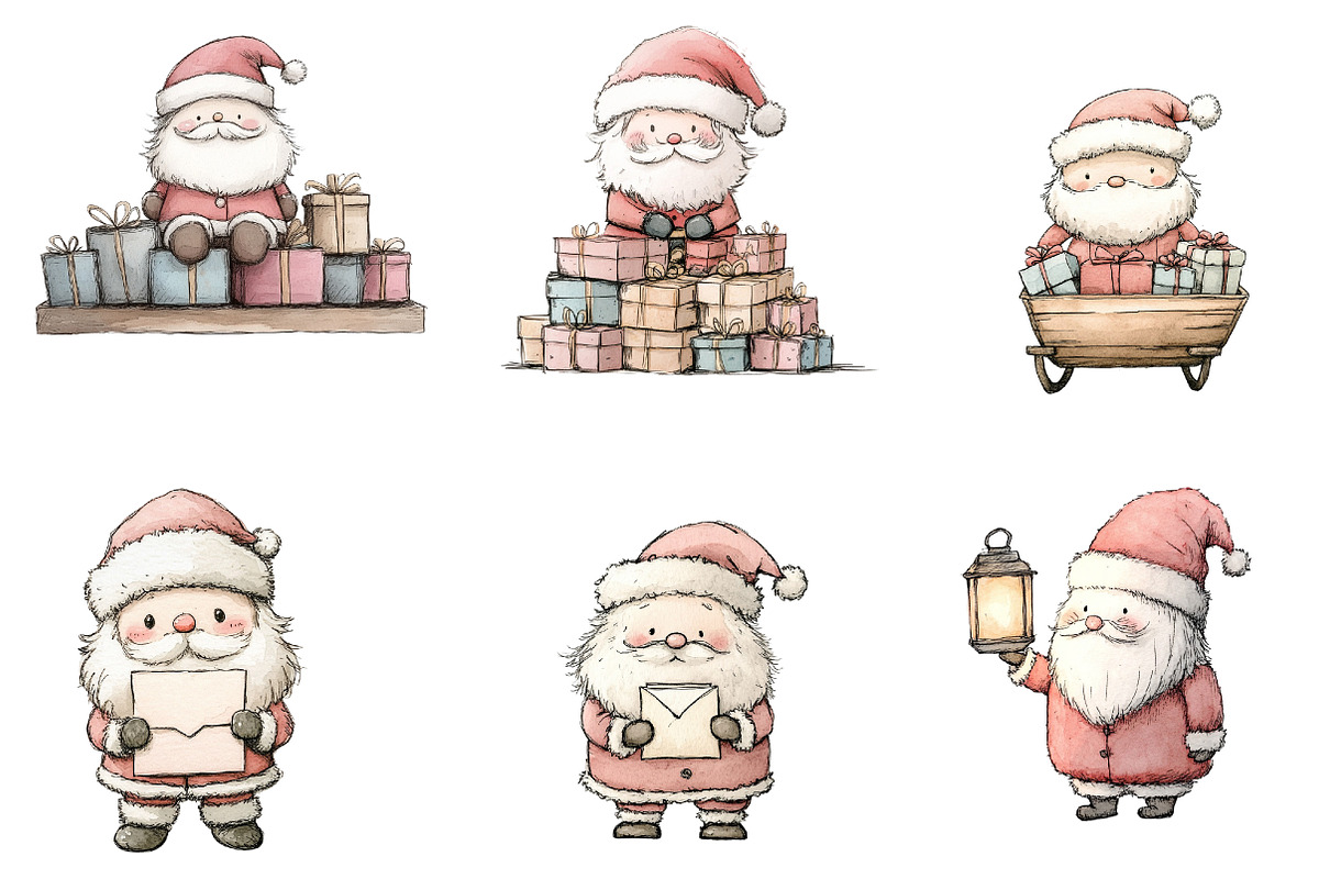 Christmas Santa clipart, an Illustration by Designworld (Photo 2 of 5)