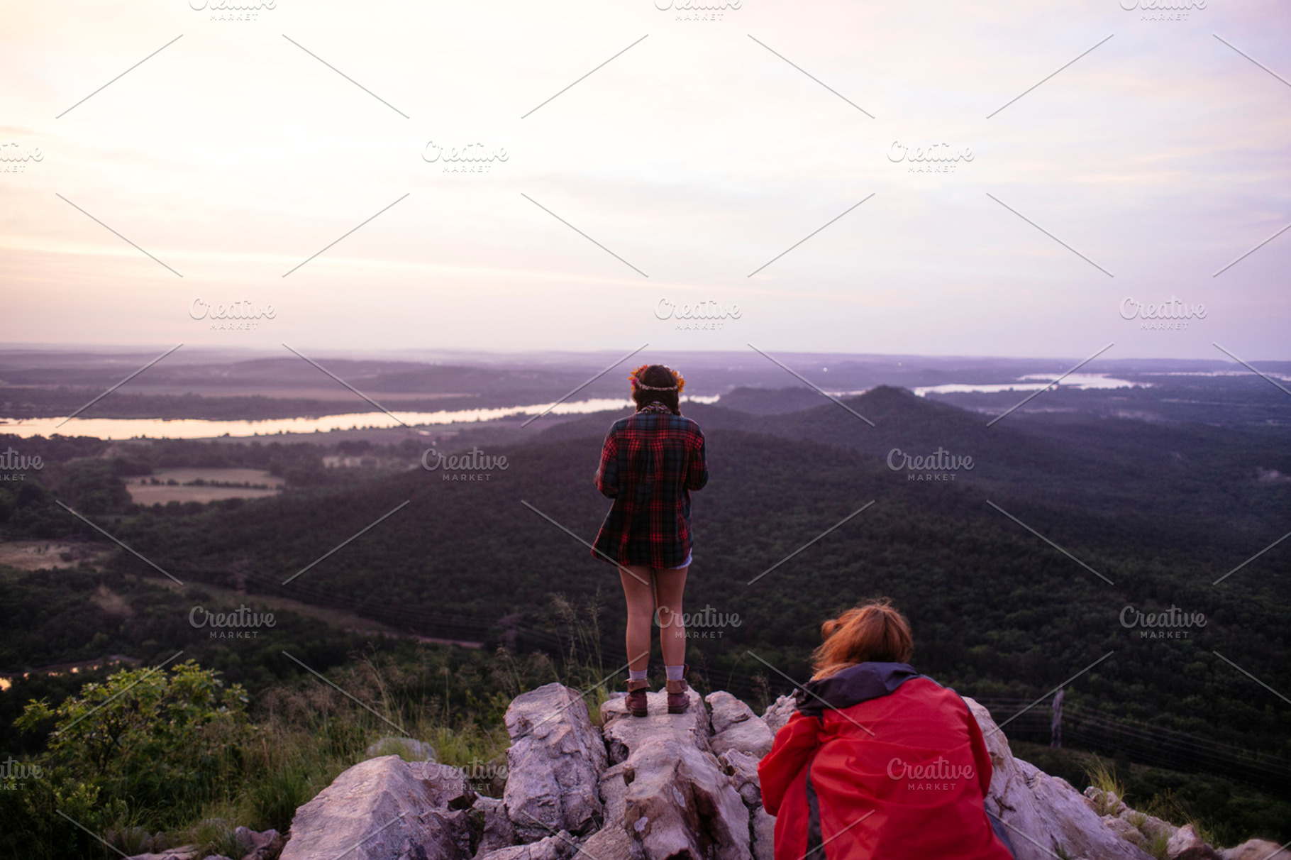 On the edge stock photo containing pinnacle mountain and little rock