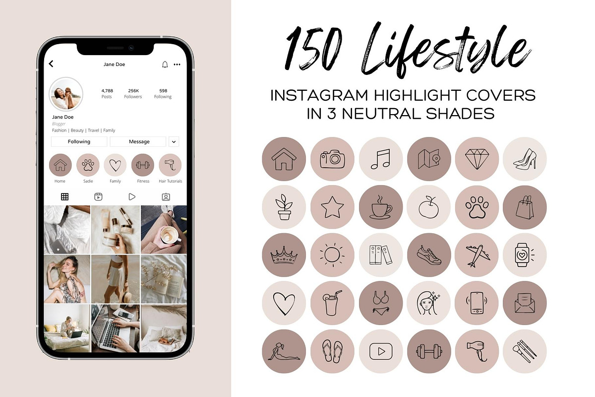 150 Neutral Highlight Covers, an Icon by Eike Creative (Photo 1 of 7)