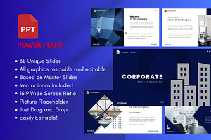 Corporate  Business PowerPoint, a Presentation Template by Rizki Herdian