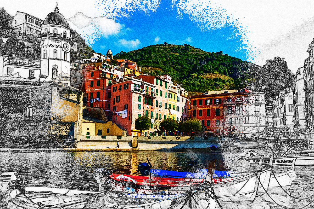 Watercolor Sketch Photoshop Action, an Action Add-On by Grishka89 (Photo 4 of 9)