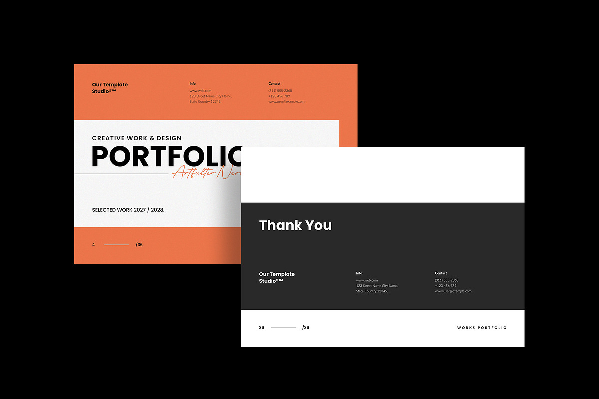 Works / Design Portfolio Template, a Brochure Template by TemplateFolio-Shop (Photo 17 of 20)
