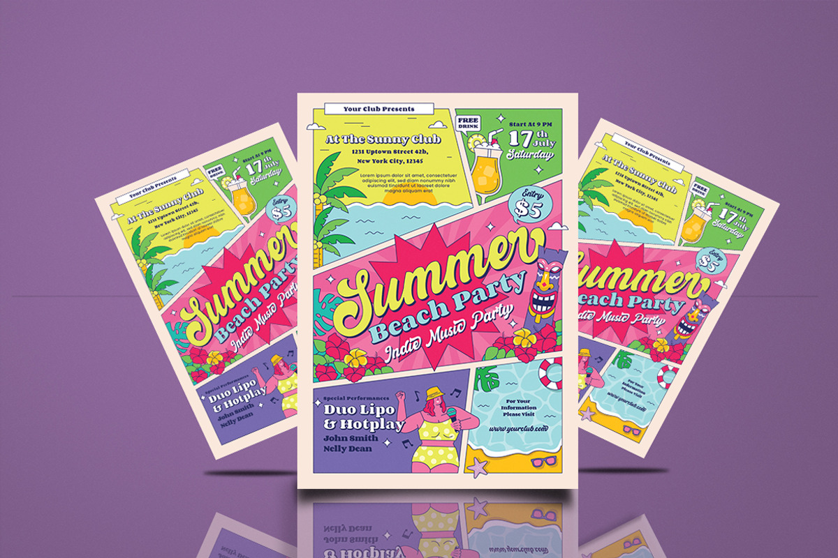 Summer Beach Party Flyer, a Flyer Template by Totem Design Studio (Photo 4 of 5)