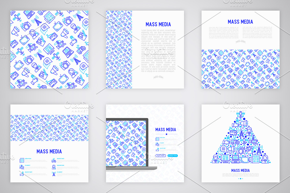 Mass Media Icons Set | 30 Templates, an Outline Icon by Alex Blogoodf (Photo 5 of 10)
