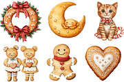 Watercolor Gingerbread Clipart, an Illustration by Designking (Thumbnail 3 of 4)