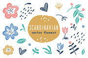 Scandinavian flowers vector bundle, a Texture Illustration by redcollegiya design (Thumbnail 2 of 9)