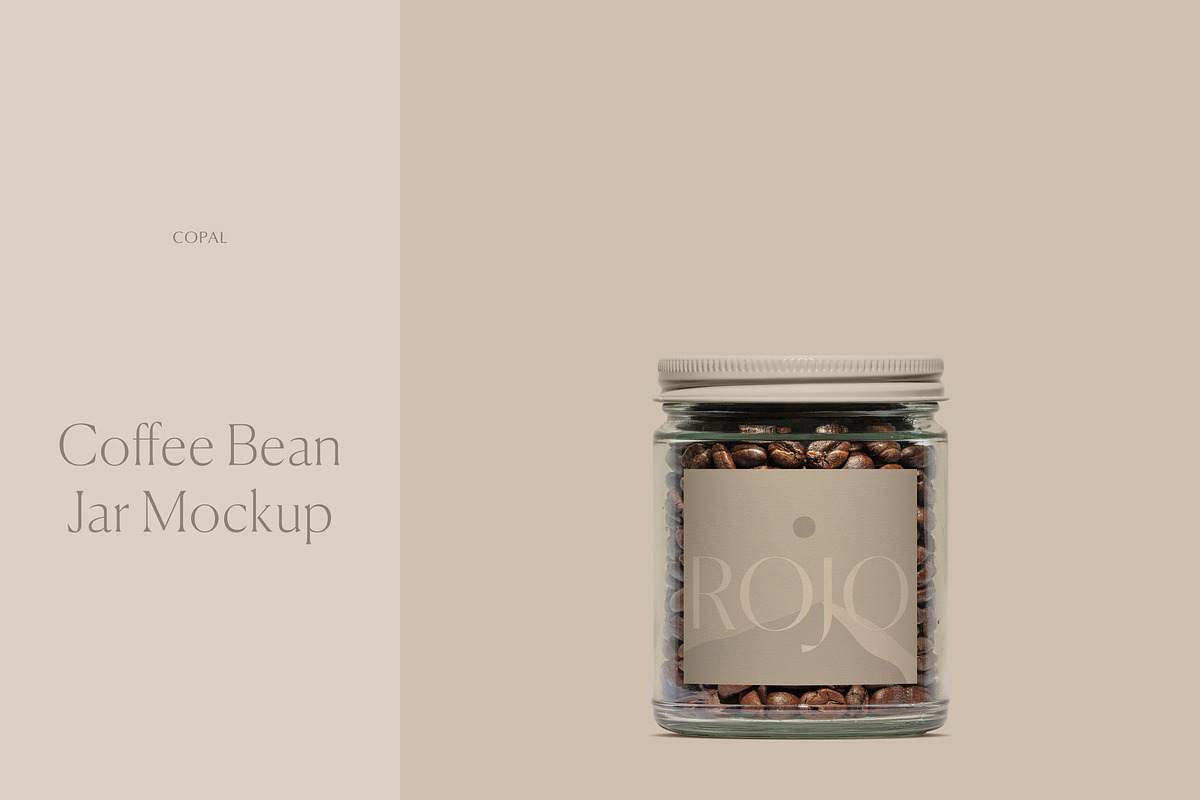 Coffee Bean Jar Mockup, a Cups & Container Mockup by Copal (Photo 1 of 17)