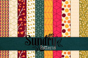10 seamless patterns vector