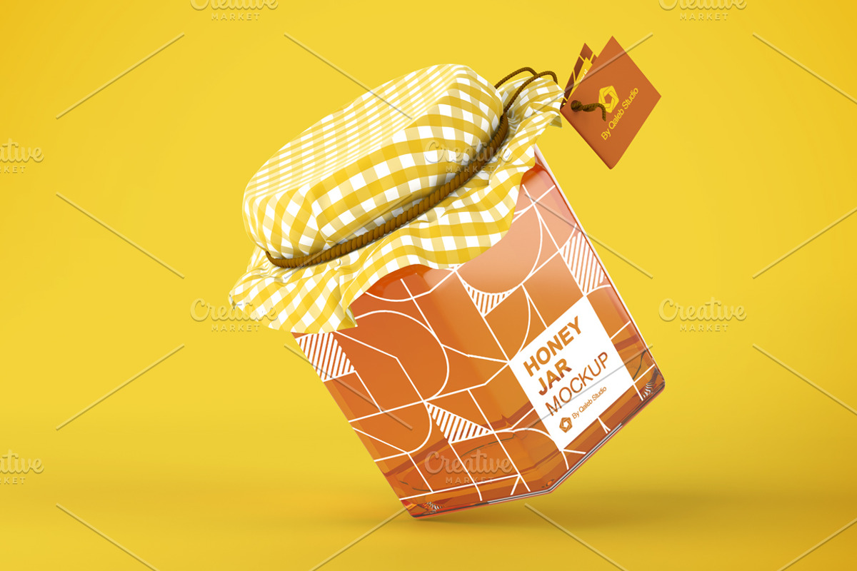 Honey Jar Mockup, a Cups & Container Mockup by Qaleb Studio (Photo 6 of 13)