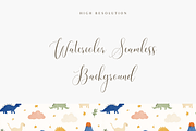 Cute Pastel Dinosaur Seamless Patter, a Pattern Graphic by Pati Charm Studio (Thumbnail 3 of 8)