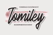 Tomiley, a Script Font by Forberas Club (Thumbnail 1 of 7)
