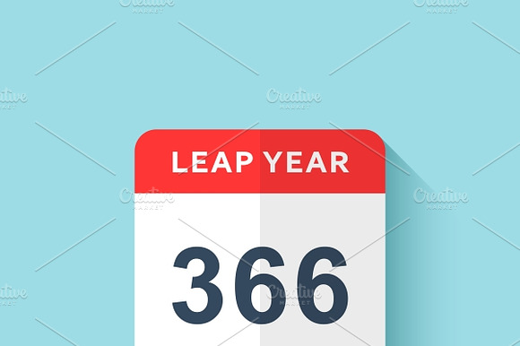Calendar Flat Style Leap Year