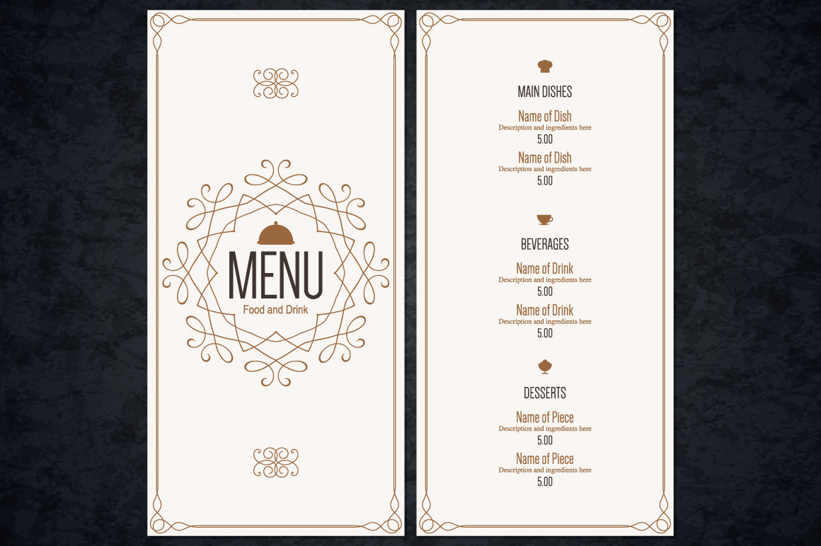 Restaurant menu template, a Brochure Template by Restaurant Menu & Logos