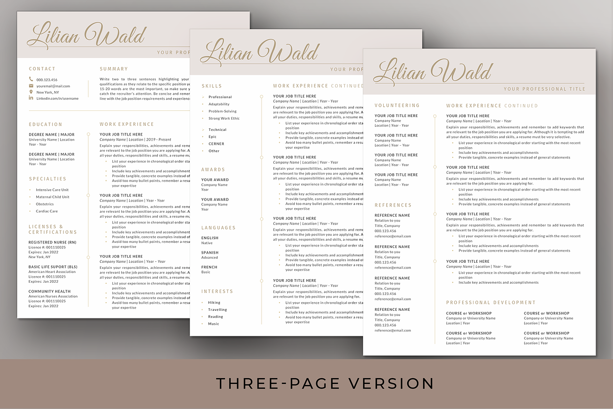 Nurse Resume & Cover Letter - Word, a Resume Template by Resume Bureau (Photo 4 of 6)