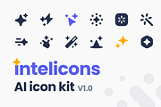 intelicons - AI icons kit, a Solid Icon by 80.design (Thumbnail 1 of 8)