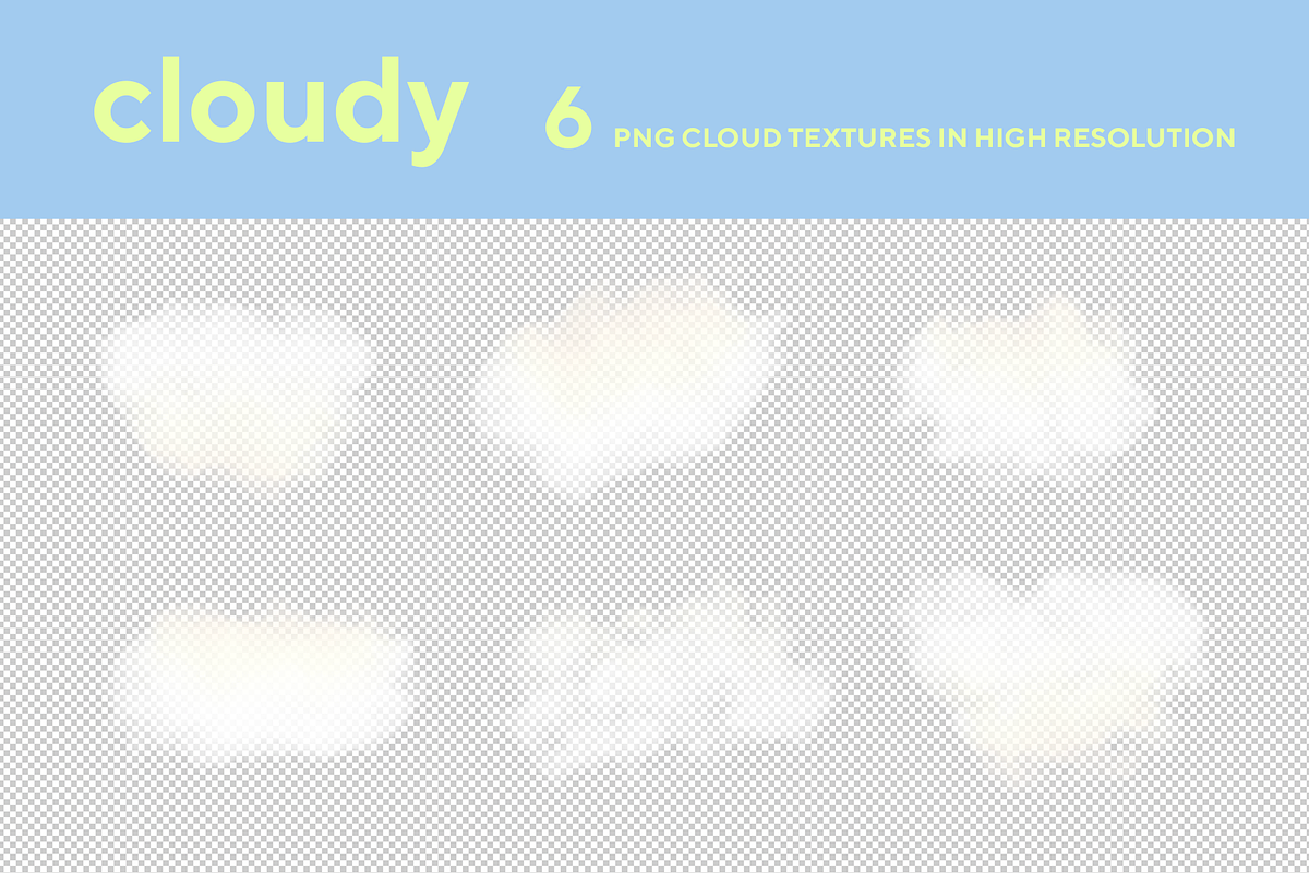 Cloudy - 6 PNG Cloud Textures, a Texture Graphic by Aidana Aidar (Photo 3 of 7)
