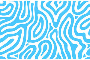Chaotic groovy water waves pattern, a Decorative Illustration by Vector Tradition