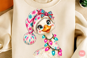 Funny Goose Christmas PNG