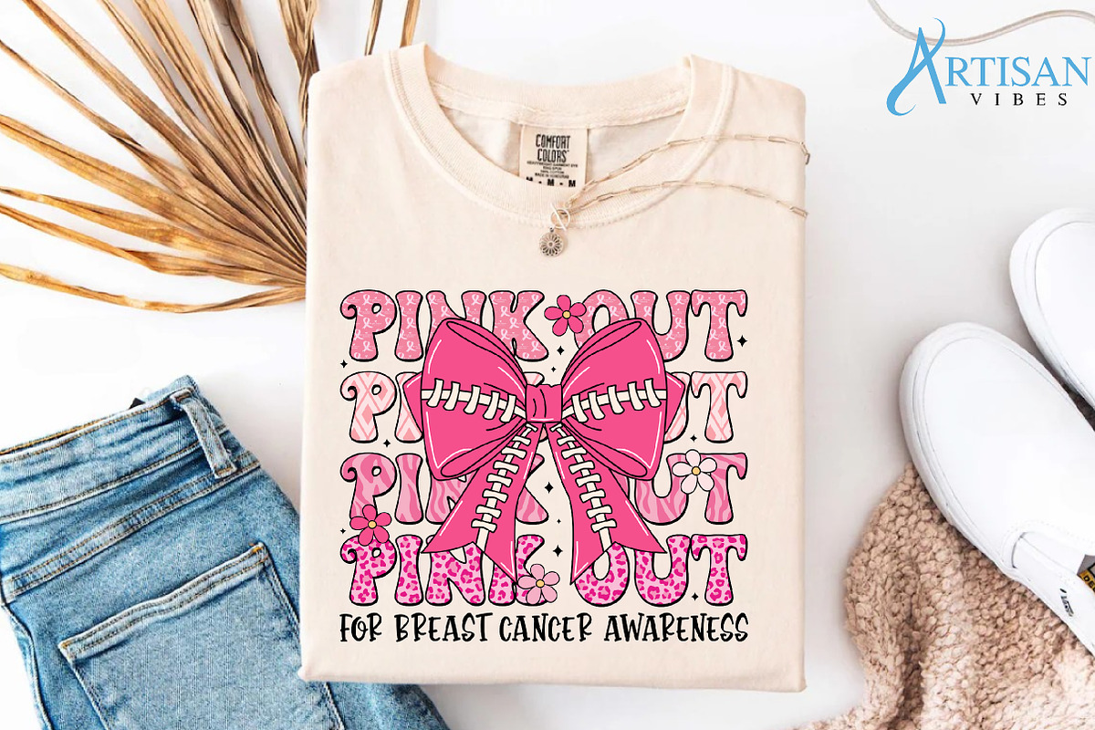 Pink out Breast Cancer Awareness PNG, a Healthcare Illustration by Artisan Vibes (Photo 3 of 3)