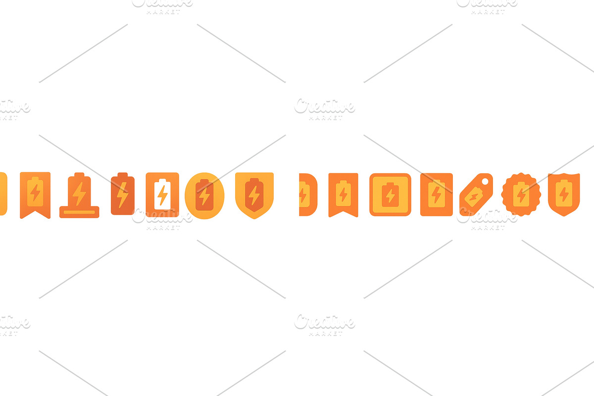 Colorful icons representing energy, a Technology Illustration by ZinetroN