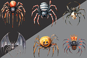 Halloween Clipart Spider Clipart PNG, an Illustration by Black Bird Studio (Thumbnail 2 of 6)