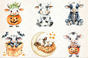Cute Baby Cow Halloween Clipart, a Seasonal Illustration by Rose Art (Thumbnail 3 of 7)