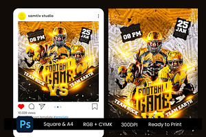 Sport Poster and Instagram Template, a Flyer Template by Samtiv Studio