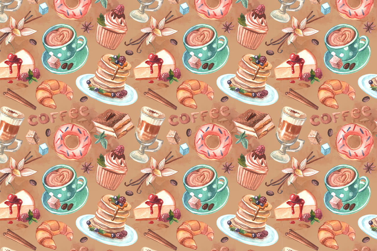 Coffee and sweets, an Illustration by Steshnikova (Photo 4 of 6)