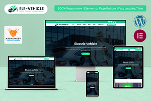 Electric Vehicle & Charging Station, a WordPress Template by HasnainDEV