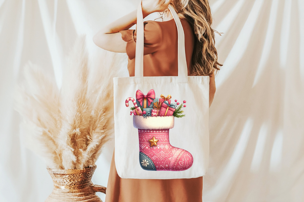 Pink Christmas Clipart PNG, an Illustration by Pixels.Craft (Photo 7 of 7)